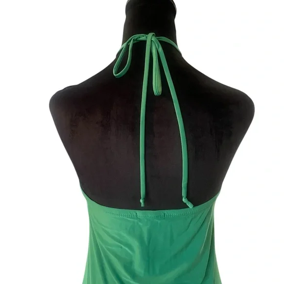 Emerald Green Goddess Halter Dress Top, Large, New - Picture 5 of 7